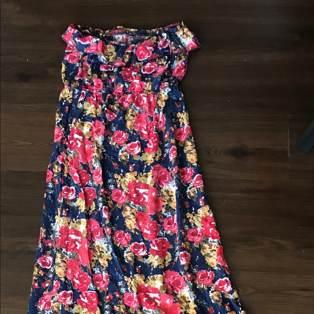 2 for $20 Floral summer strapless maxi dress